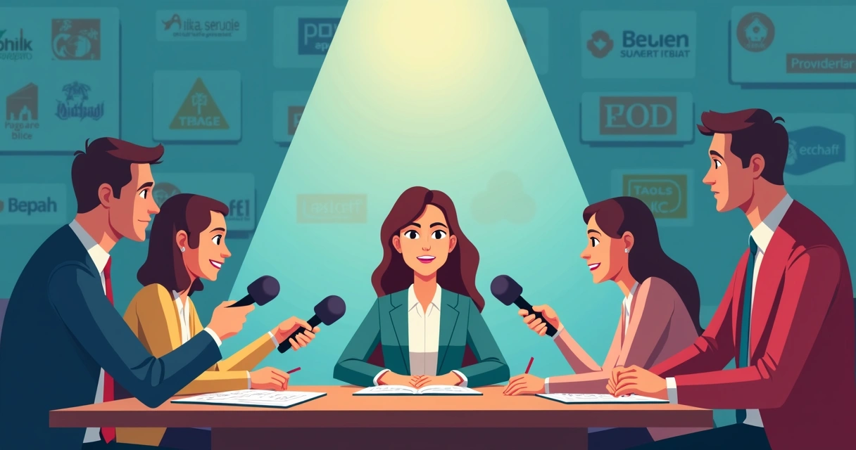 Porta-voz respondendo perguntas difíceis durante entrevista