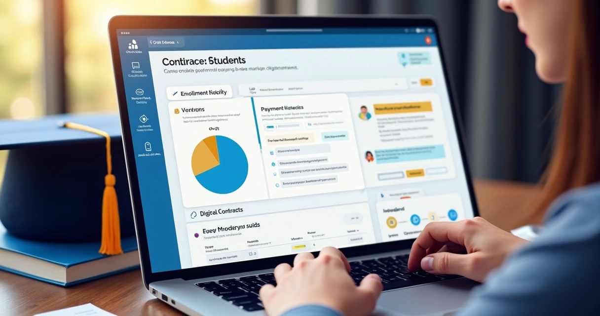 Portal do aluno para administração de matrículas e pagamentos 