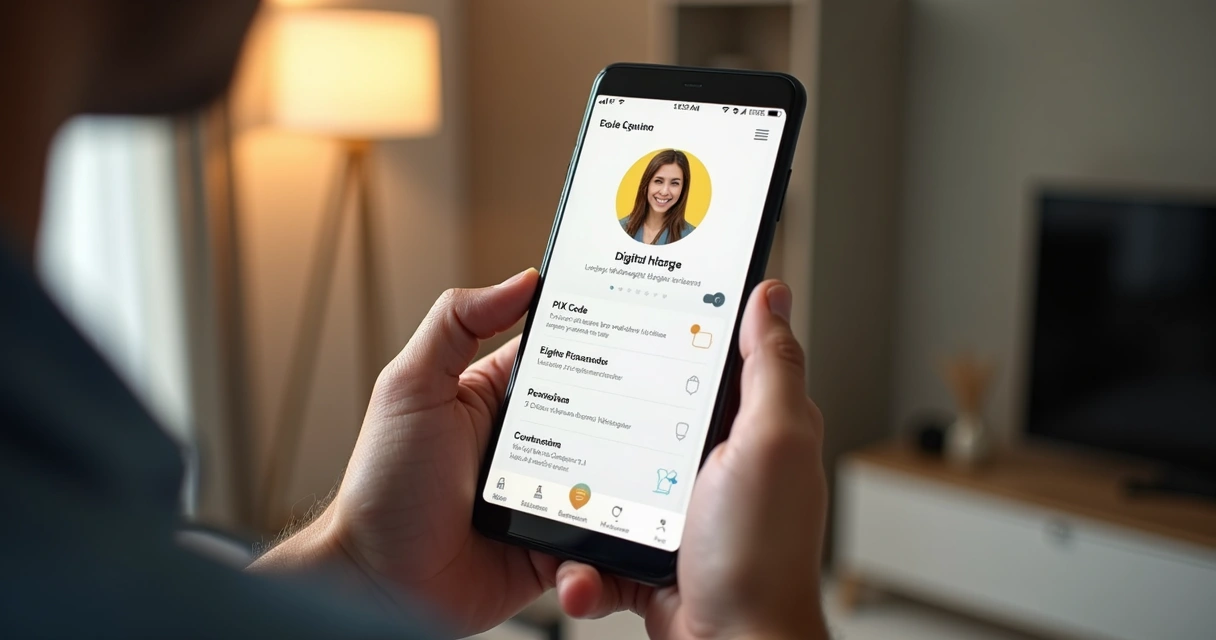 Tela de portal do inquilino mostrando boleto e comprovante de pagamento 