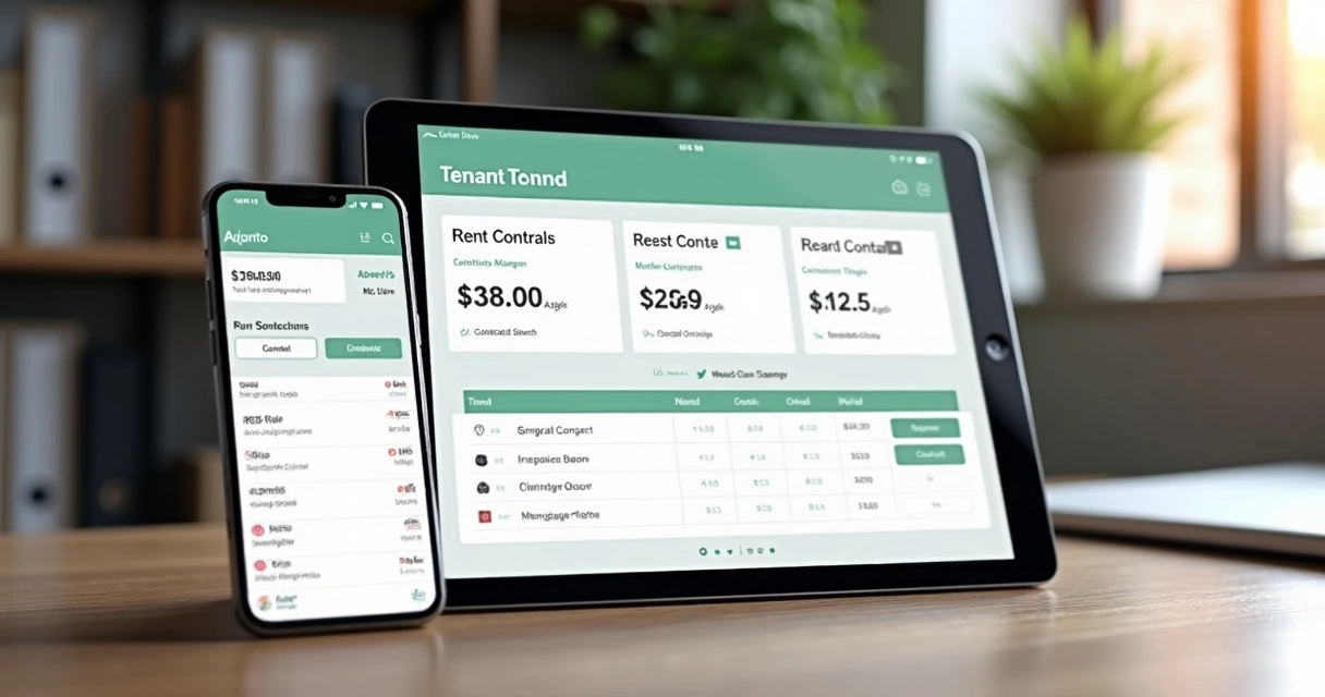 Interface do portal do inquilino para autoatendimento em imobiliária