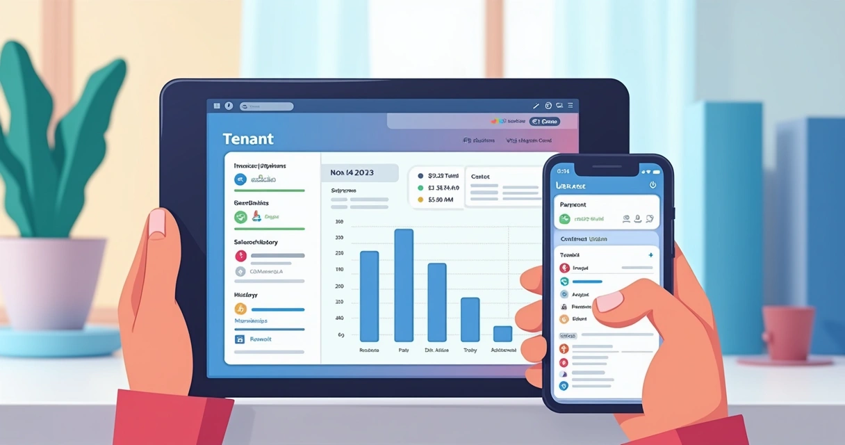 Tela de portal digital para inquilinos 