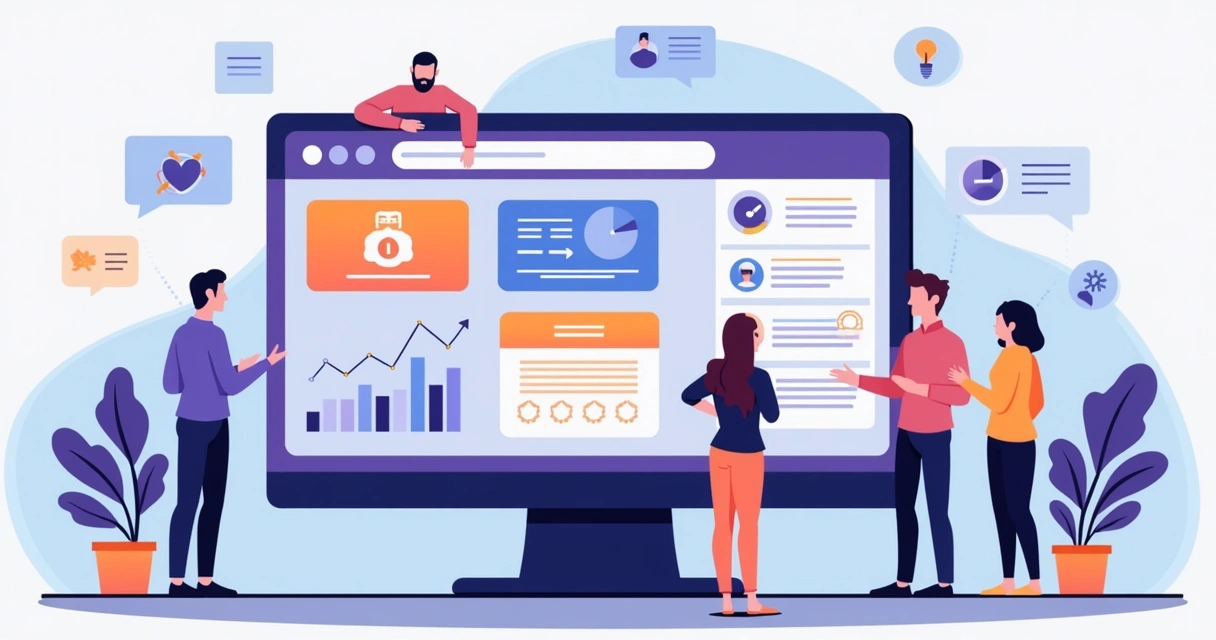 Portal de parceiros digital com painel, gráficos e botões intuitivos 