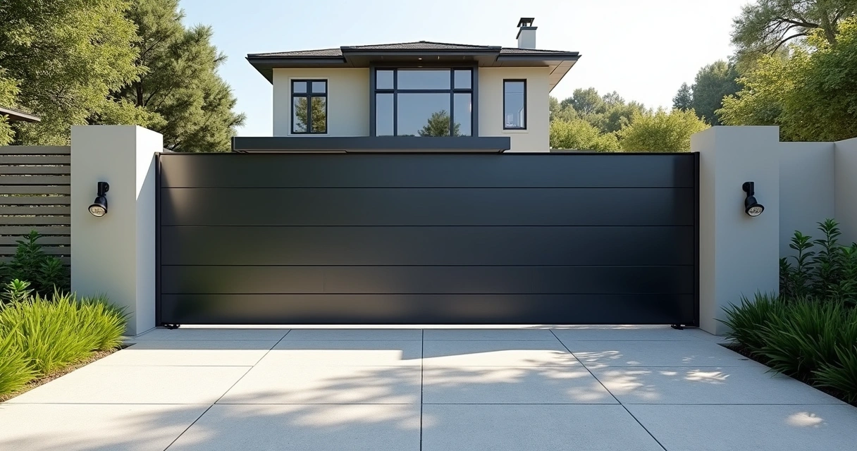 Portão automático residencial com motor instalado 