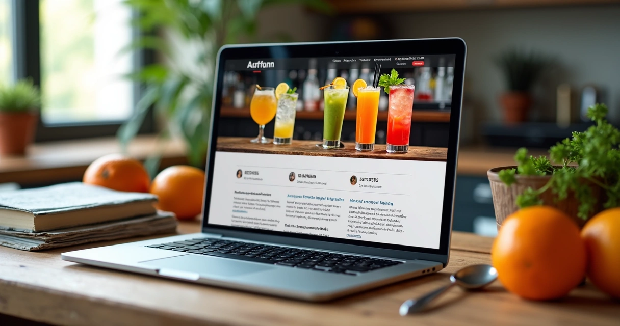 Portfólio de bartender freelancer com fotos de drinks 