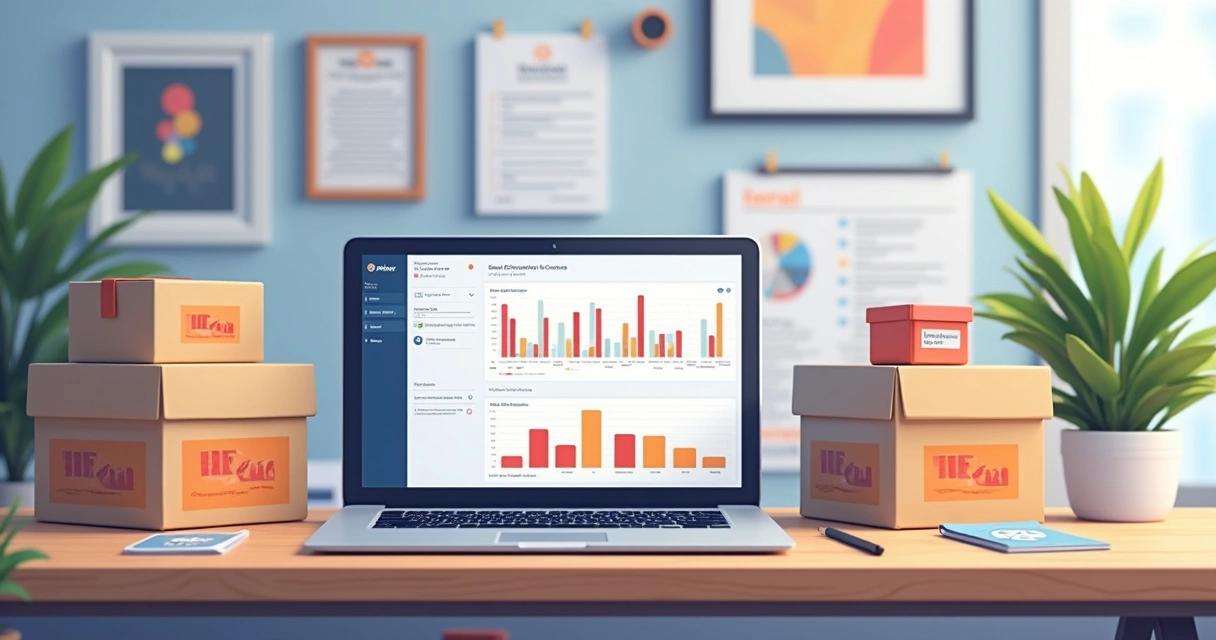 Portfólio diversificado de uma PME com diferentes produtos digitais e físicos 