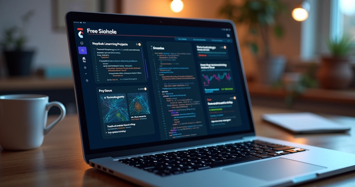 Portfólio digital com projetos de machine learning em destaque 