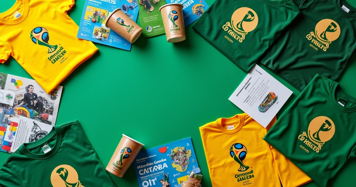 Portfólio de produtos personalizados para Copa do Mundo 