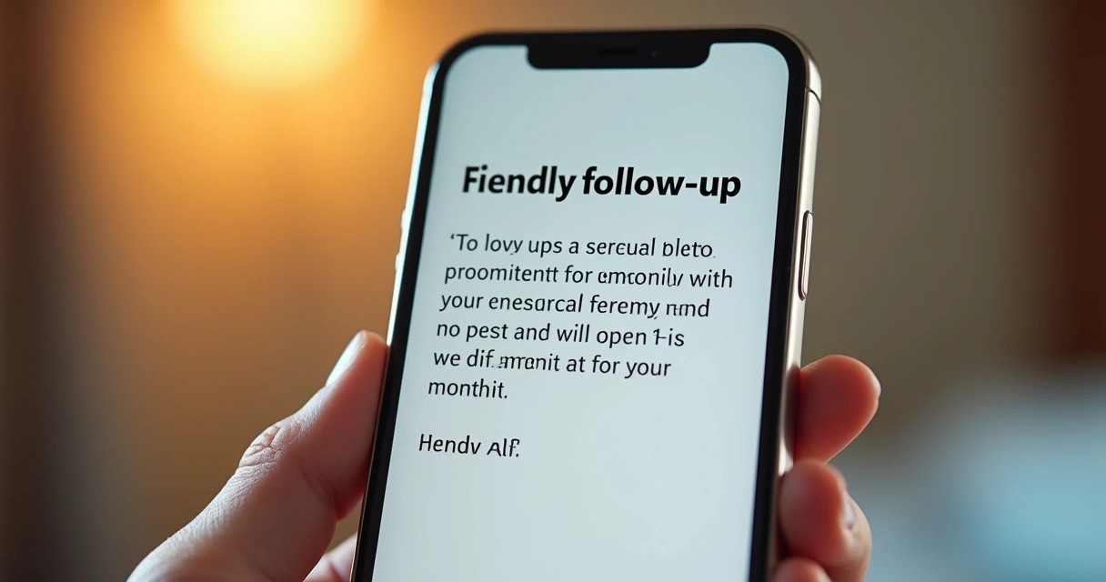 Tela de celular mostrando mensagem de acompanhamento pós-consulta 