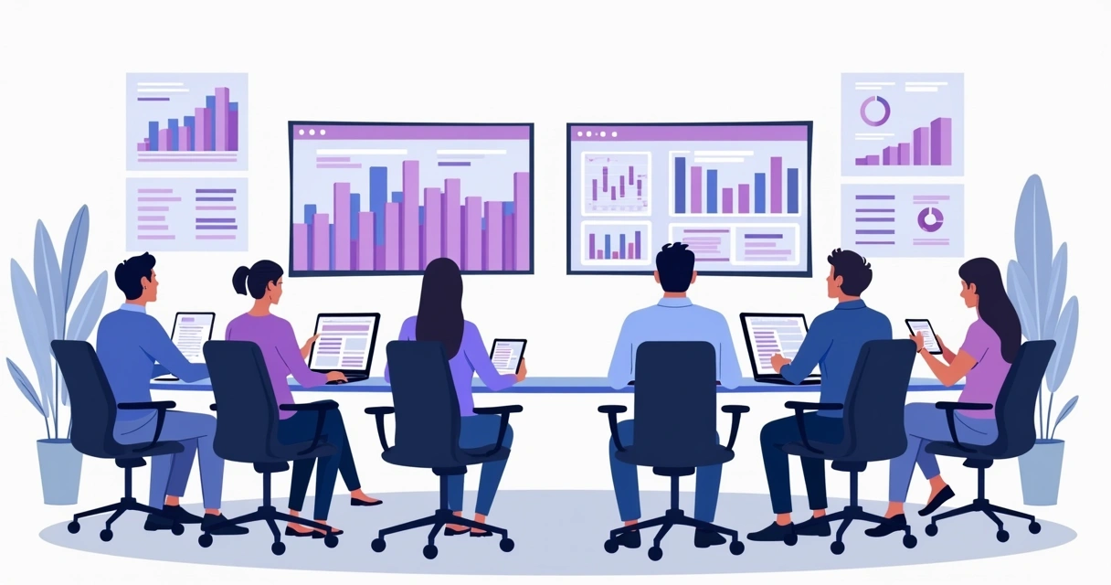 Equipe pós-venda analisando métricas de parceria 