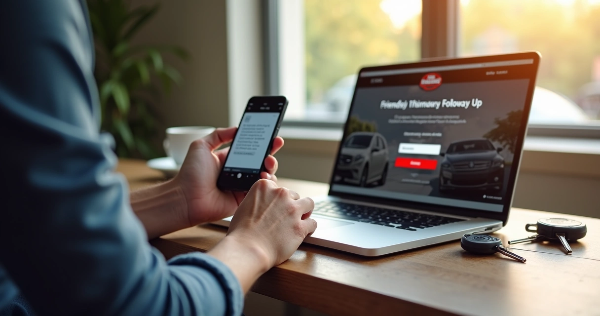 Cliente recebendo mensagem de pós-venda da oficina mecânica 