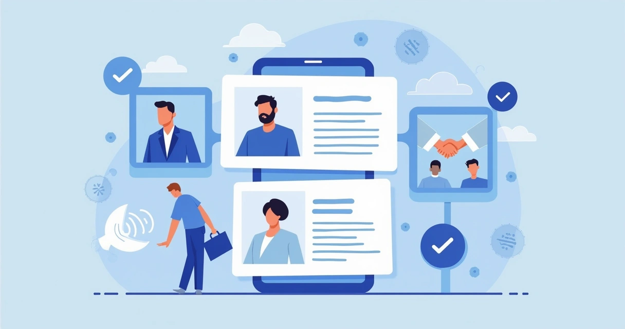 Postagem digital mostrando candidatos e propostas em destaque 