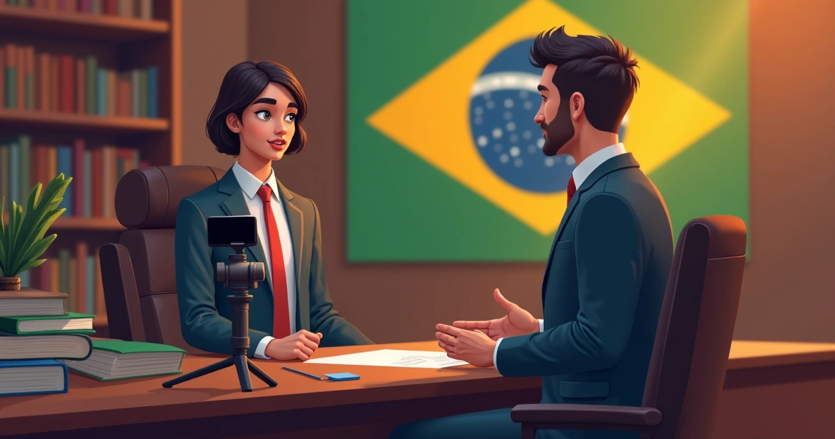 Deputado gravando vídeo educativo para redes sociais