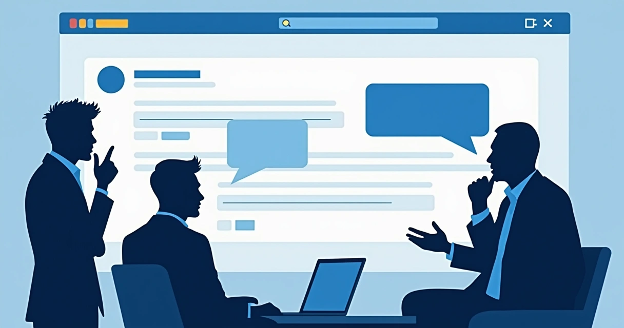 Publicação do LinkedIn com discussão em destaque entre fundadores 