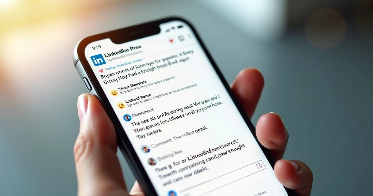 Post de LinkedIn com títulos atrativos, emojis e chamada para ação clara. 