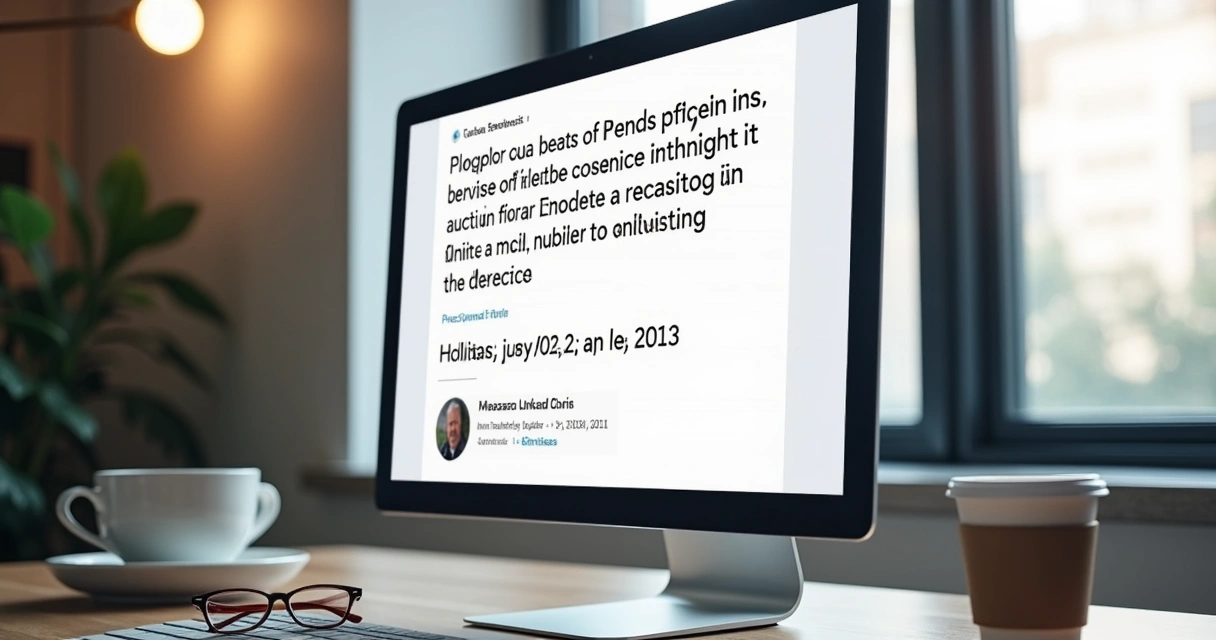 Post de LinkedIn exibindo hashtags posicionadas ao final do texto 