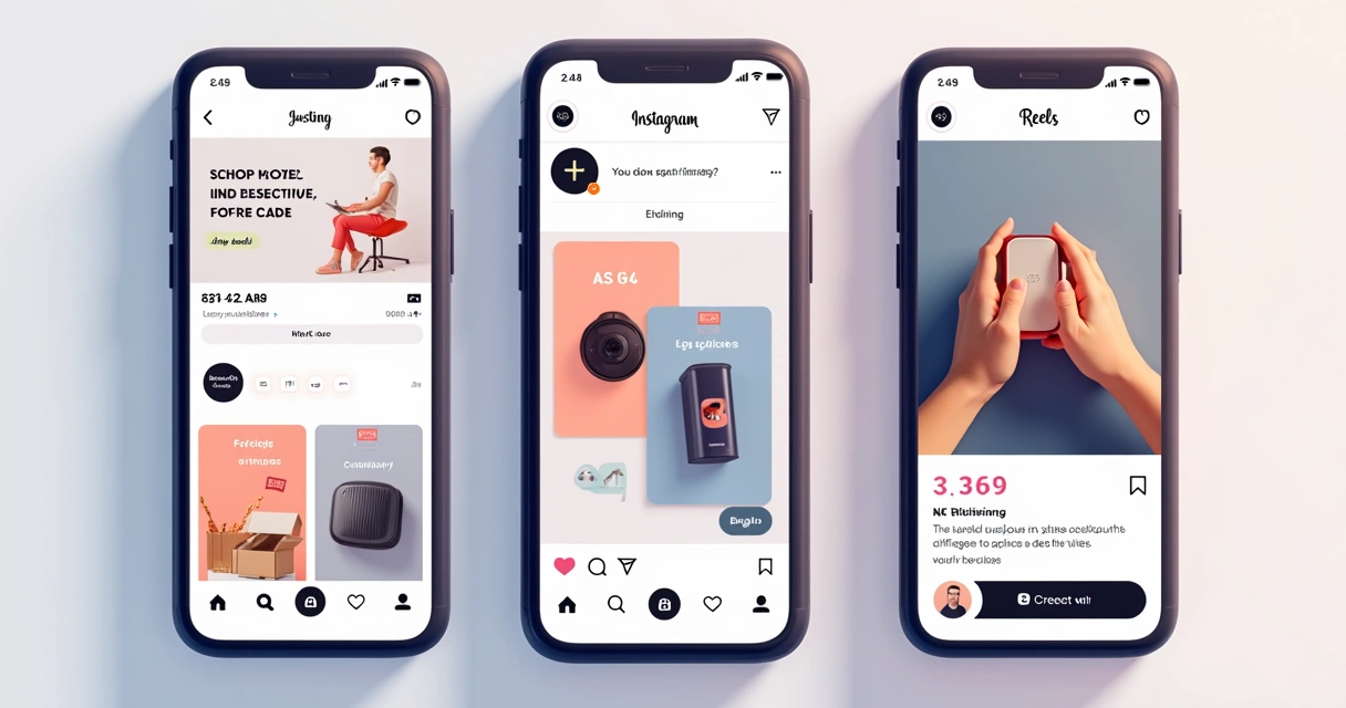 Exemplos de posts de promoção em feed, stories e reels do Instagram. 