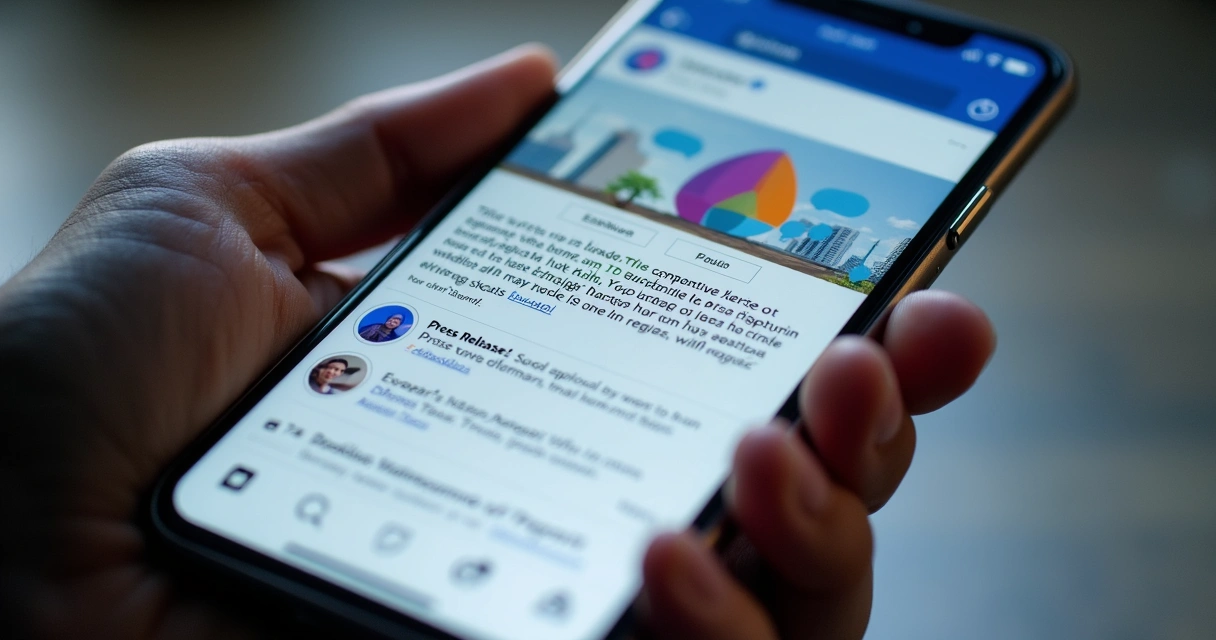 Post de destaque de uma empresa nas redes sociais 