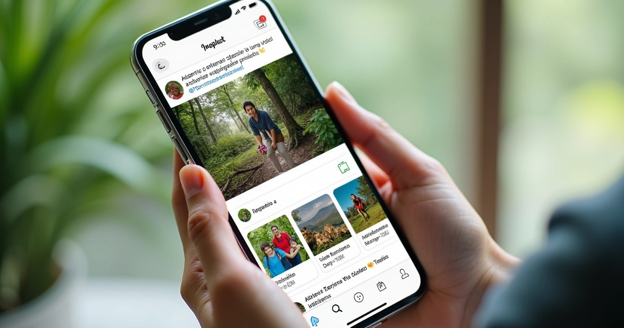 Posts de redes sociais com foco em turismo sustentável e experiências locais 