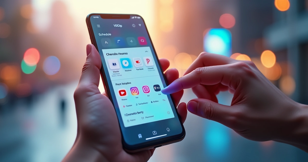 Automated posting scheduling in the VDClip app for Android