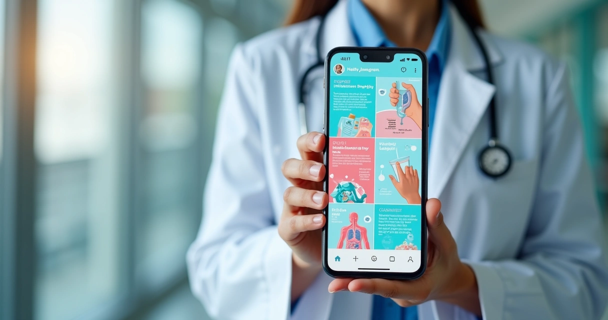 Exemplo de postagem educativa de saúde no Instagram 