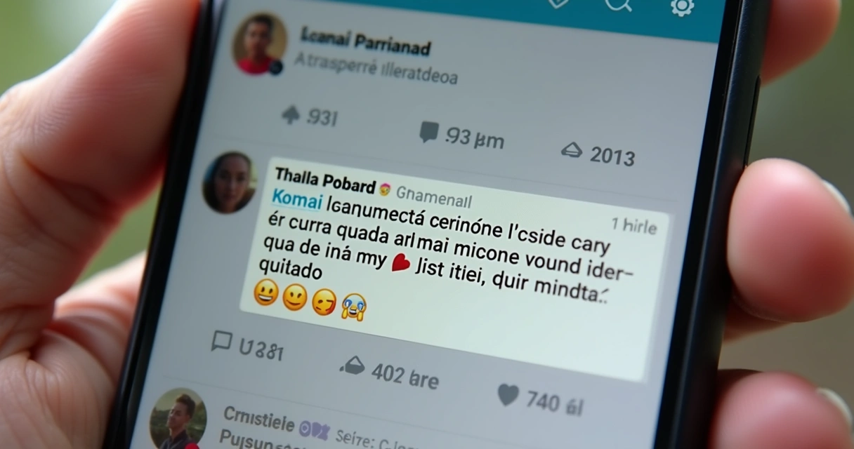 Tela de rede social com comentário ofensivo em destaque 