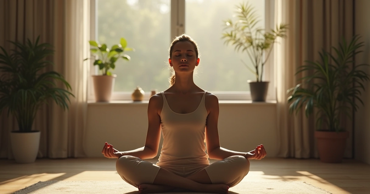 Silencio en meditación dentro de un espacio sereno 