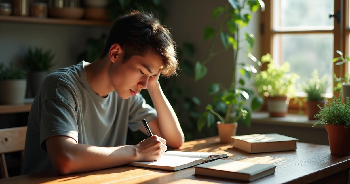 Persona practicando conciencia en su vida cotidiana 