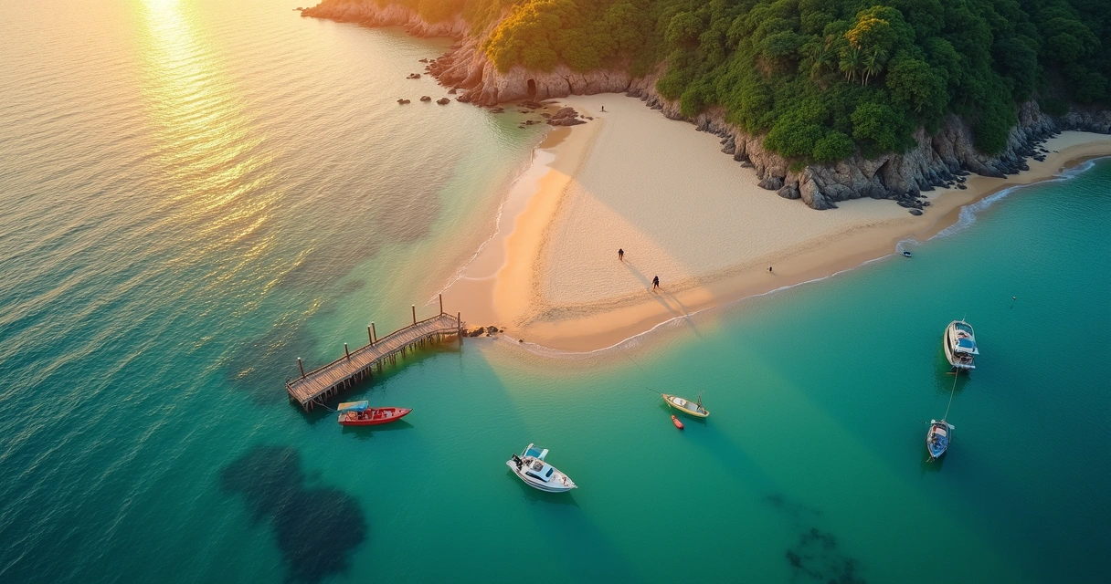 Praia deserta no Brasil com águas calmas 