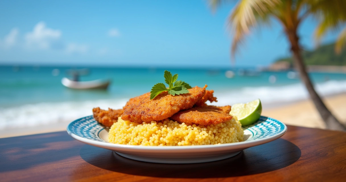 Tapioca com ginga servida na praia da Redinha em Natal 