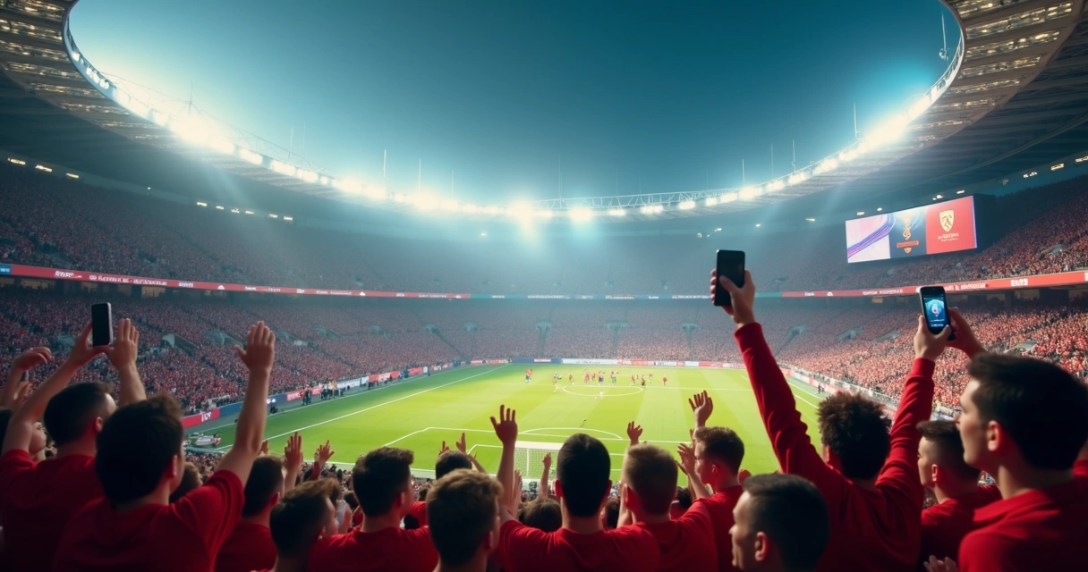 Torcida pequena vibrando com viralização nas redes sociais 