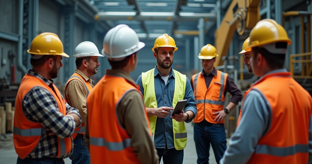 Instrutor demonstra prática NR10 em ambiente industrial 