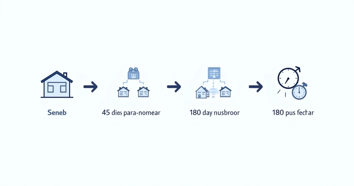 Visual table showing deadlines for the 1031 Exchange with timelines 