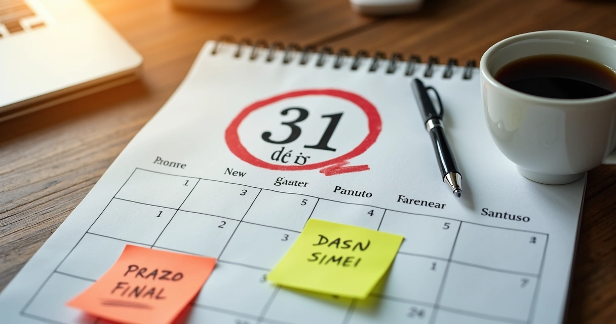 Calendário marcando prazo para declaração DASN SIMEI 