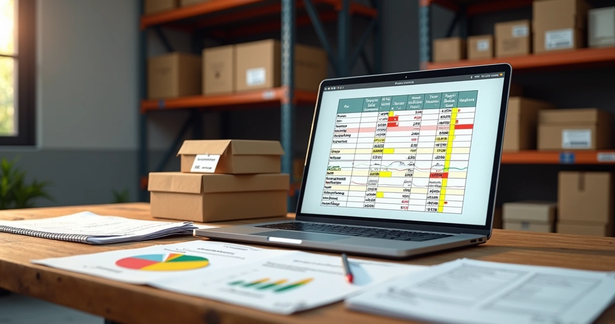 Planilha com gráficos de precificação de marketplace destacando margem de lucro 