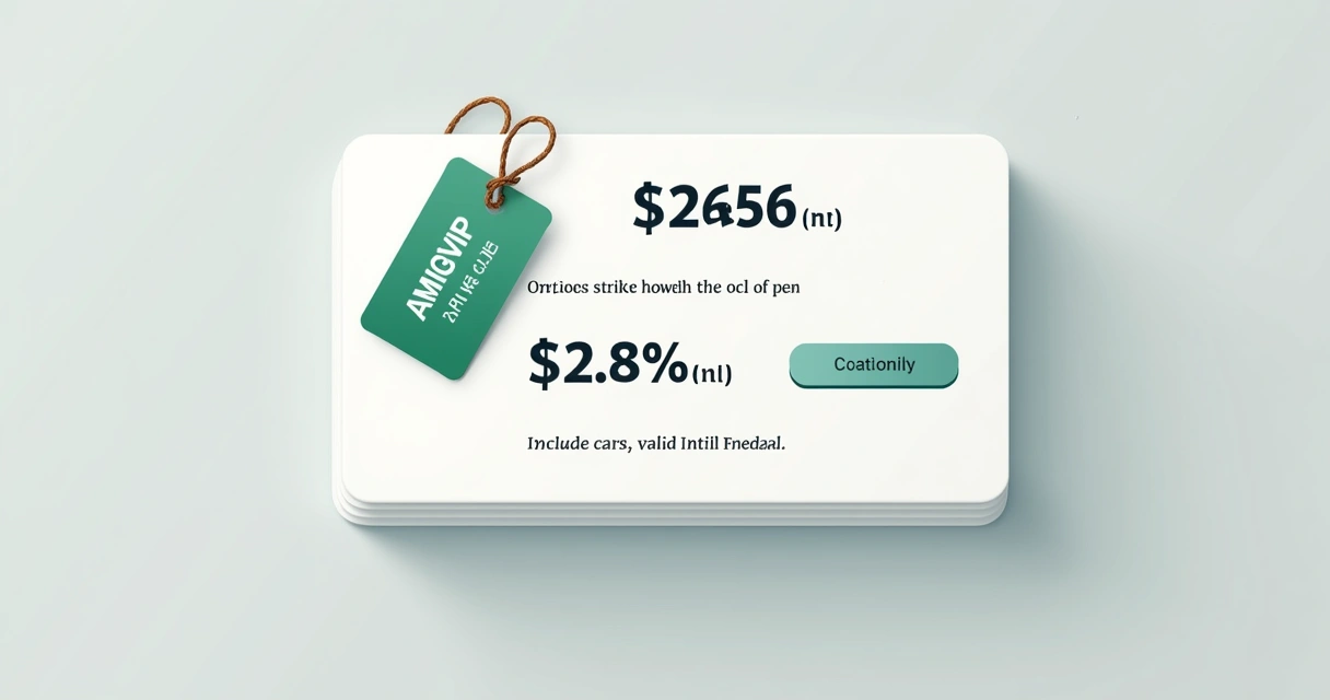 Cartão de produto com preço grande e cupom de desconto 