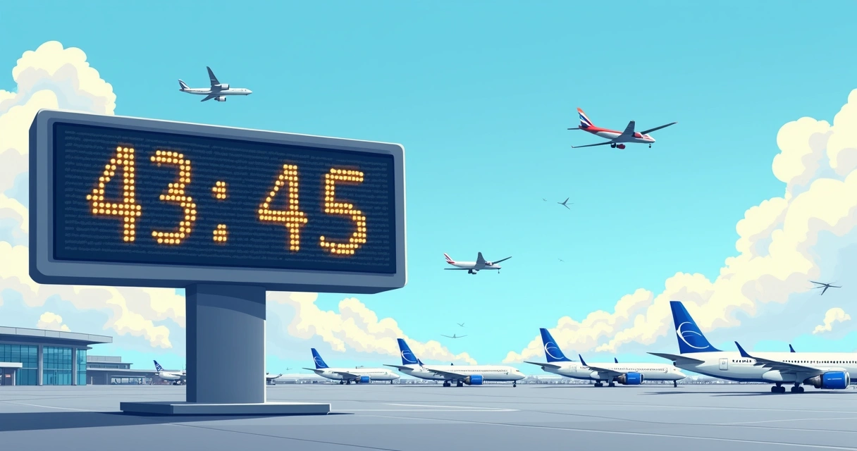 Painel mostrando preço do combustível de aviação com aviões ao fundo 