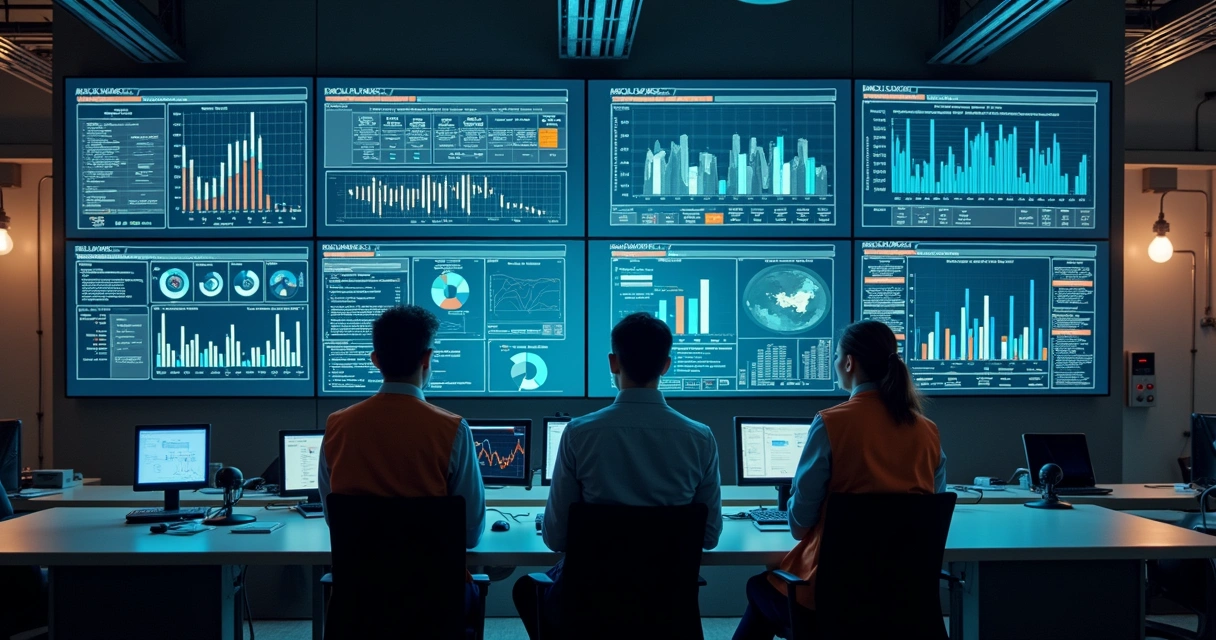 Predictive maintenance dashboard with factory equipment monitoring 