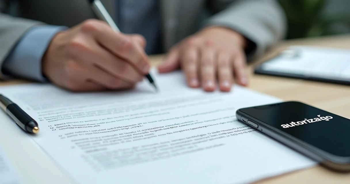 Pessoa preenchendo formulário de autorização médica do plano de saúde 