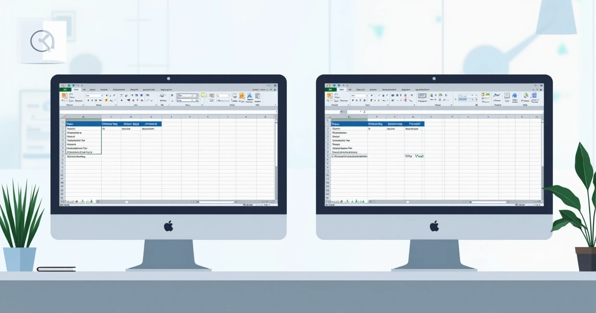 Duas telas do Excel lado a lado mostrando preenchimento automático de nomes e dados 