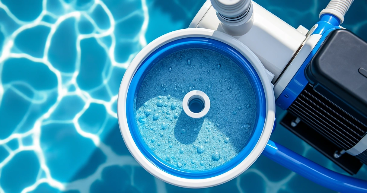 Pré-filtro da bomba da piscina recém limpo 