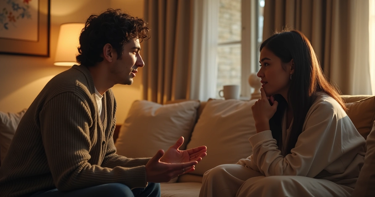 Persona haciendo preguntas abiertas durante una conversación. 