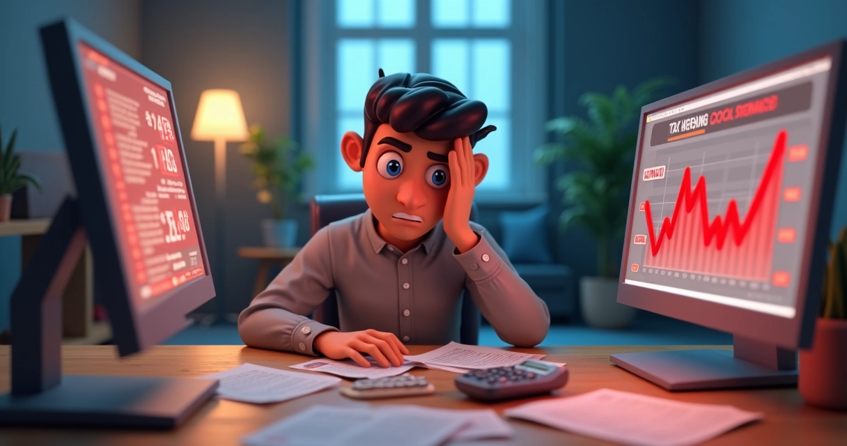 Ilustração de múltiplos prejuízos fiscais causados por divergências