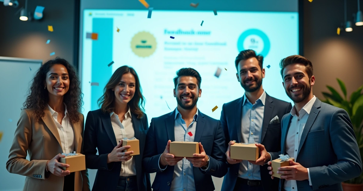 Prêmios distribuídos para clientes que dão feedback 