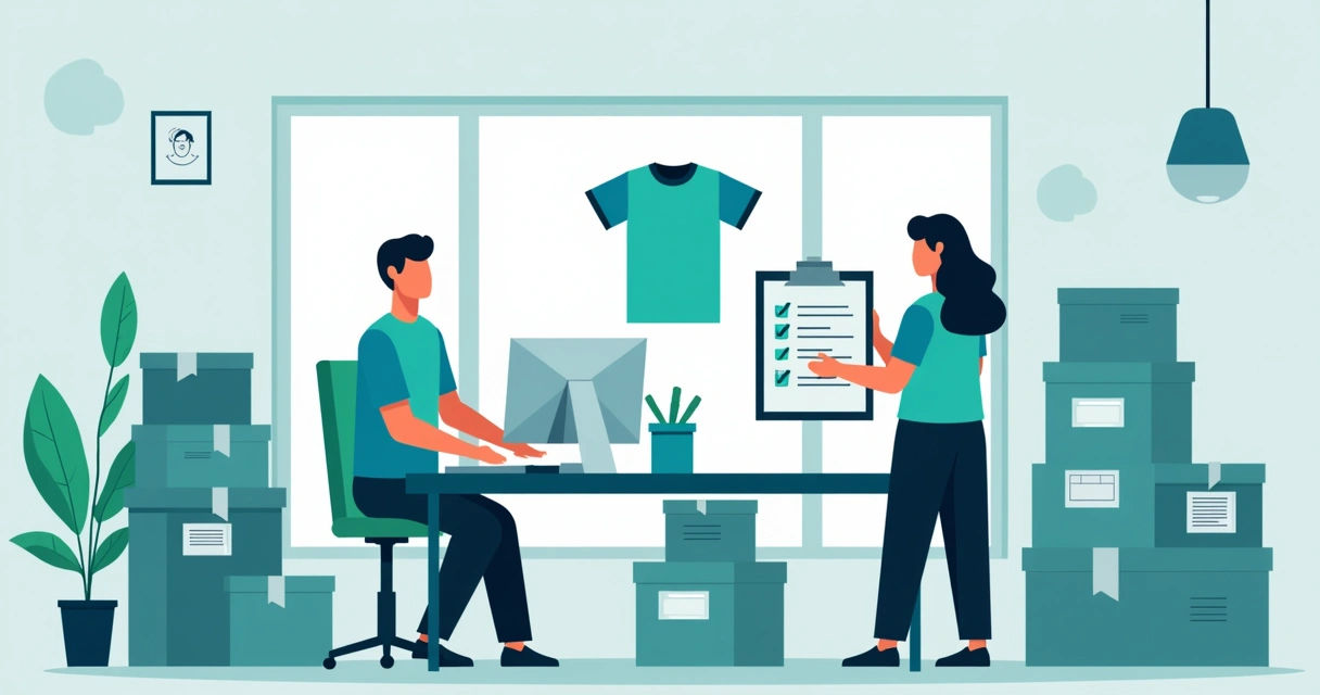 Equipe preparando pedido de camisetas personalizadas em Piracicaba 