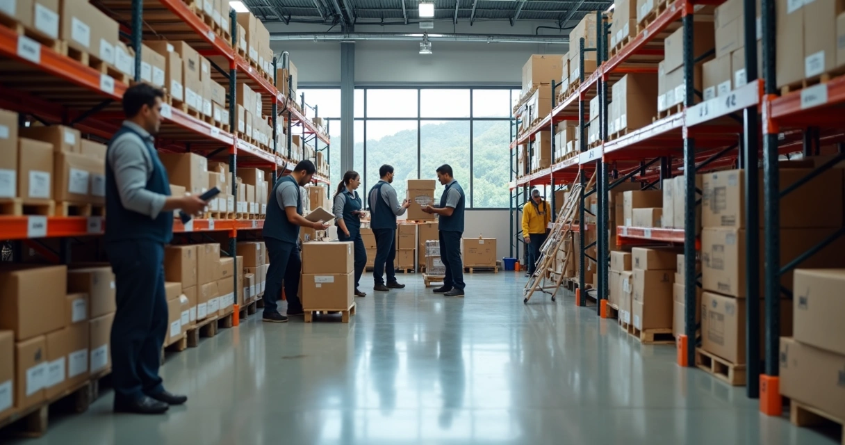 Separação e preparação de pedidos em armazém de e-commerce 