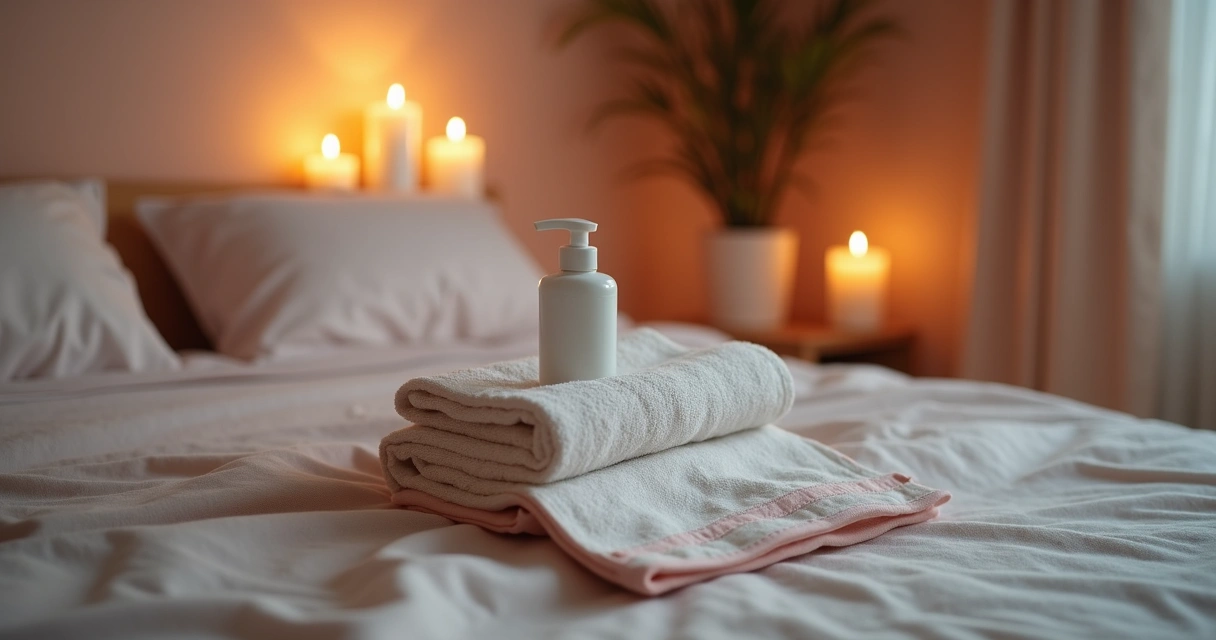 Preparação de ambiente íntimo e relaxante