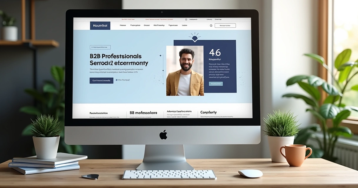 Página inicial de site profissional com destaque para autoridade, conteúdo e depoimentos de clientes 