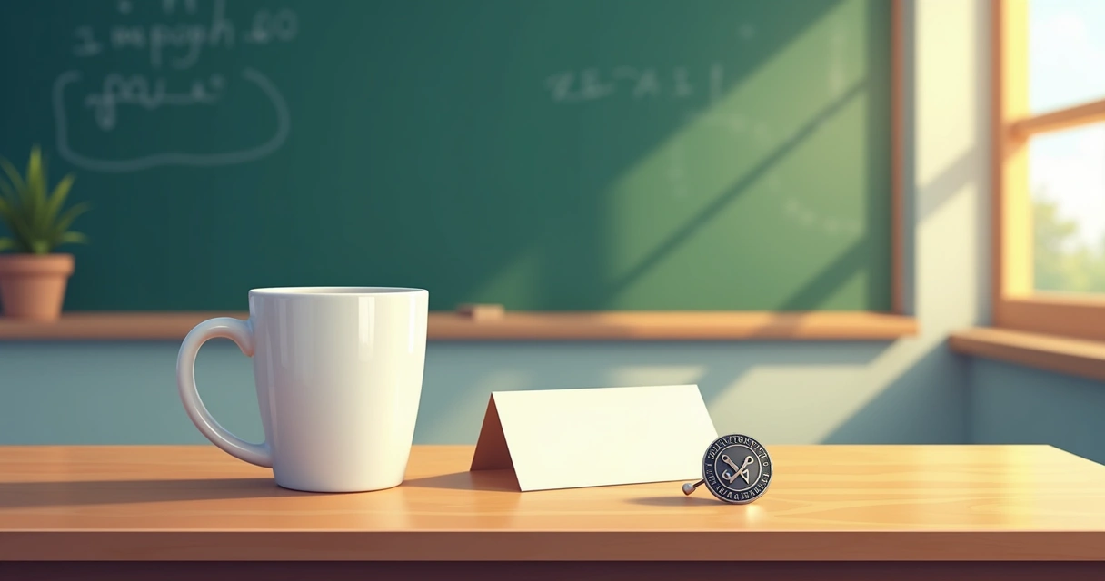 Presente temático para professor de medicina em mesa de aula 