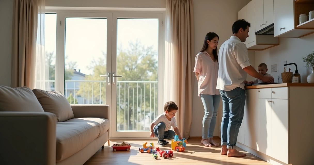 Família atenta na prevenção de acidentes domésticos 