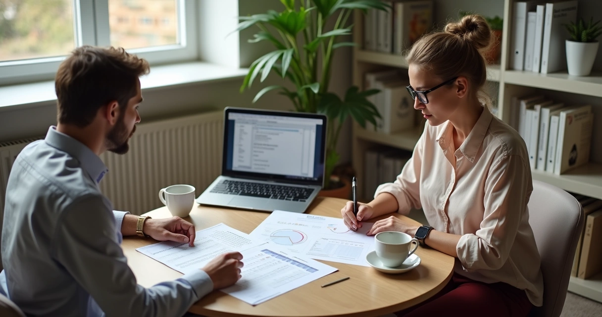 Como Calcular Hora Extra e Adicional Noturno Segundo a CLT 7 Reunião entre funcionário e RH analisando histórico de jornada